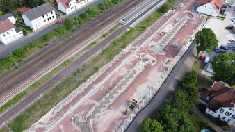 Riesige Baustelle für die P&R-Anlage
